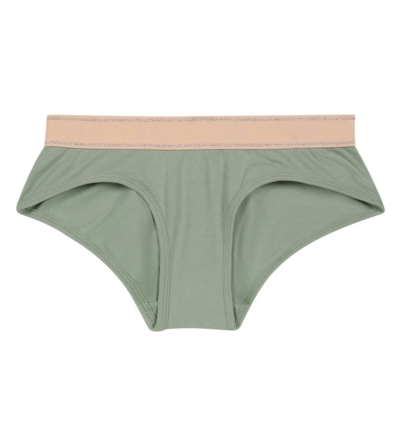 Shorty für Mädchen Salbeigrün und Rosa Dim Sport