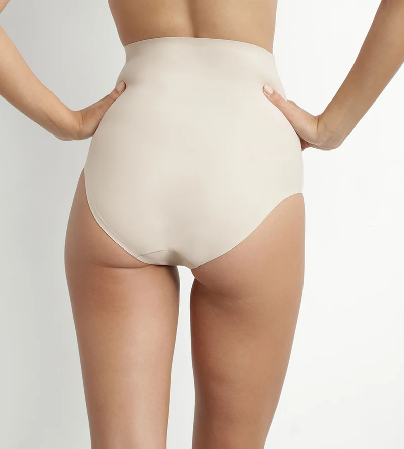 Hautfarbener nahtloser Shaping-Slip für Damen mit hohem Bund – DIM Silhouette Invisible