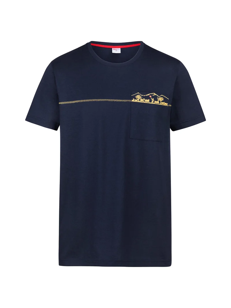 Shirt kurzarm, dunkelblau, SCHWINGER