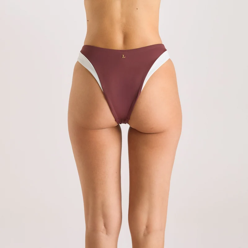 Monaco Hochgeschnittener Bikini-Slip - Pflaume