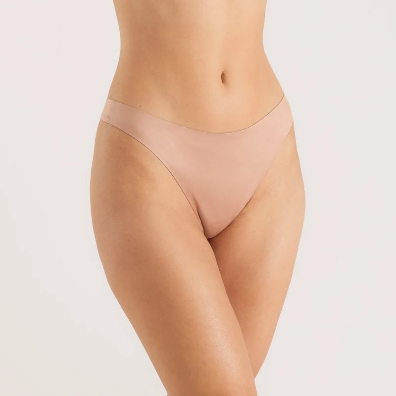 Seamless Bonded Thongs (3-Pack) - Honey