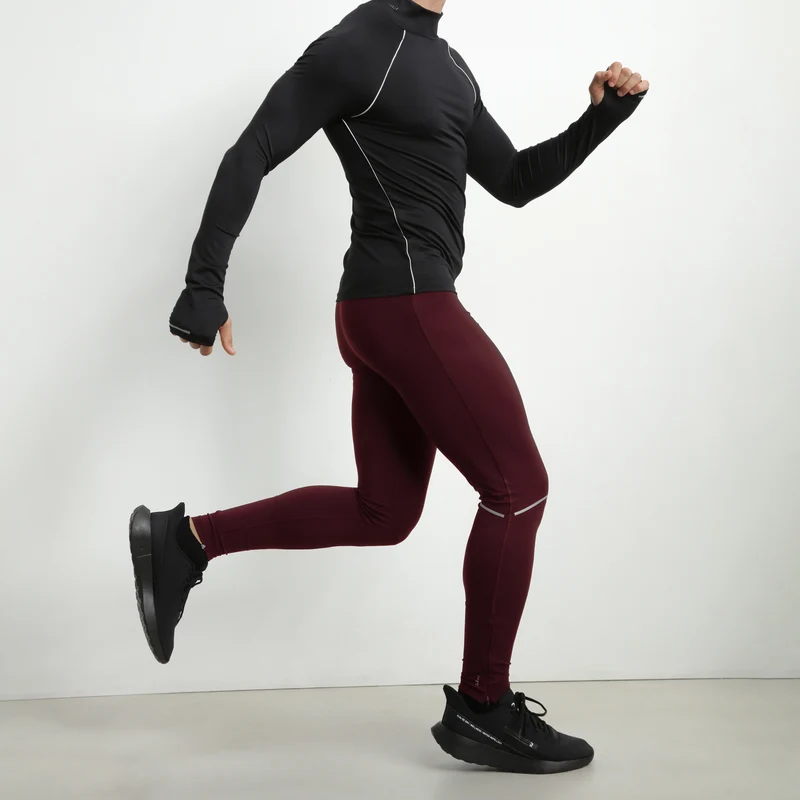 Dim Move verstellbare Sportleggings für Herren aus Mikrofaser in Bordeaux