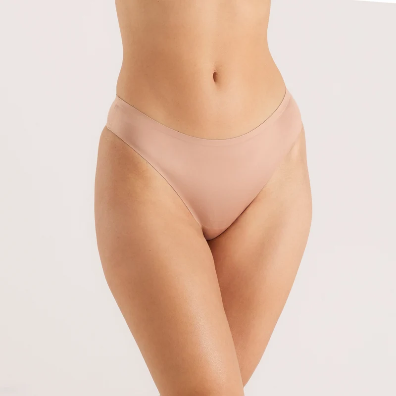 Seamless Bonded Brazilian Briefs (3-Pack) - Honey