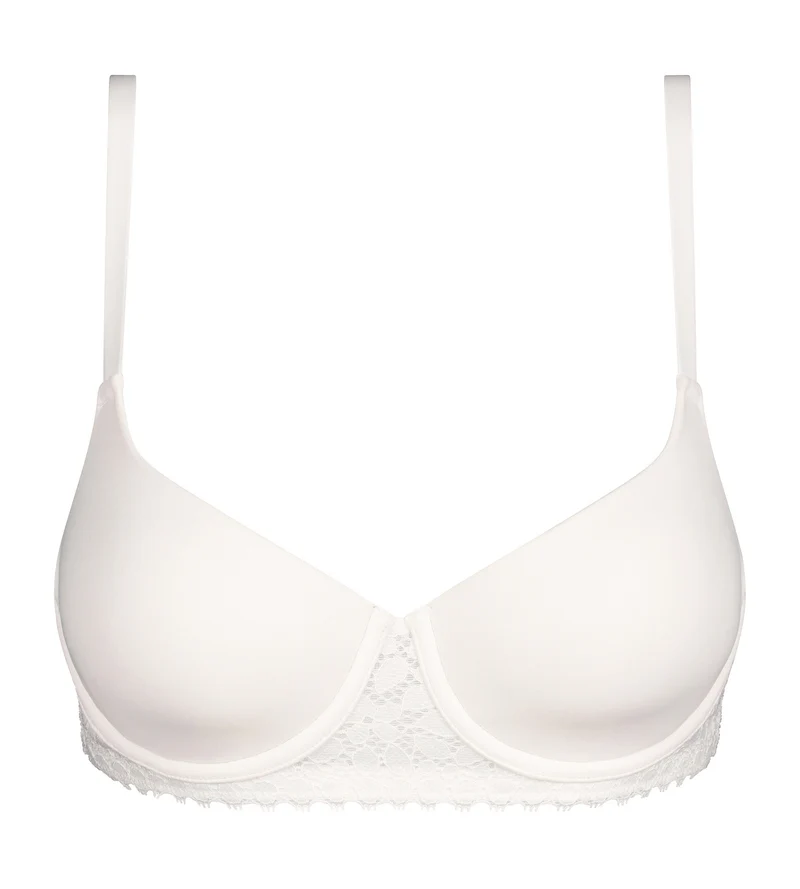 Weißer Körbchen-BH aus Mikrofaser – Daily Dentelle