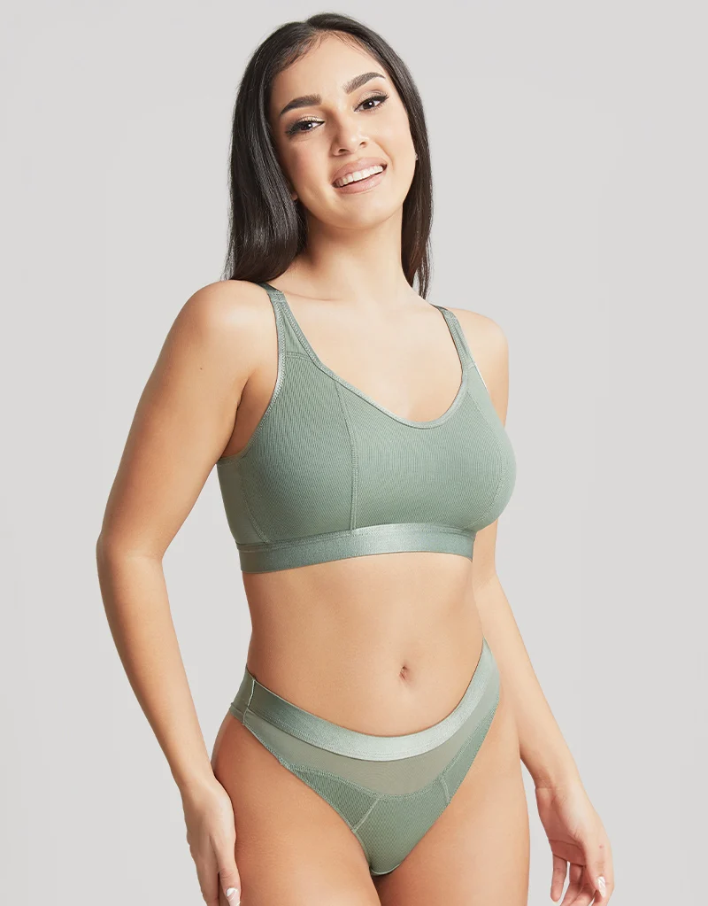 Cleo By Panache Freedom Lounge Non Wired Bralette Khaki