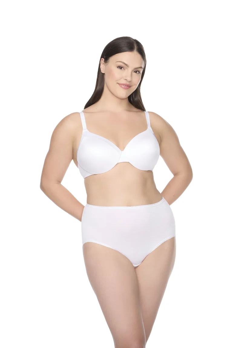 Naomi & Nicole Shapewear - Baumwolle mit Spitzenslip Weiß