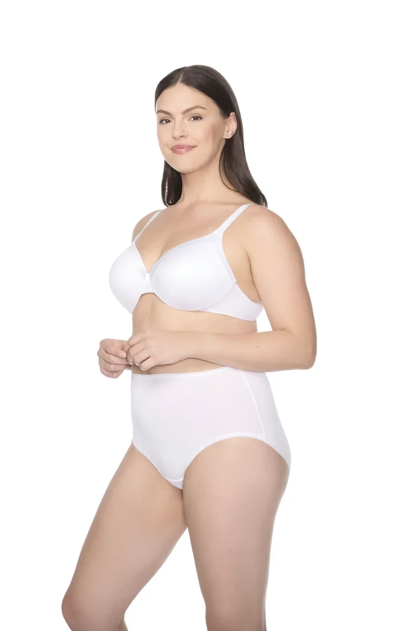 Naomi & Nicole Shapewear - Baumwolle mit Spitzenslip Weiß