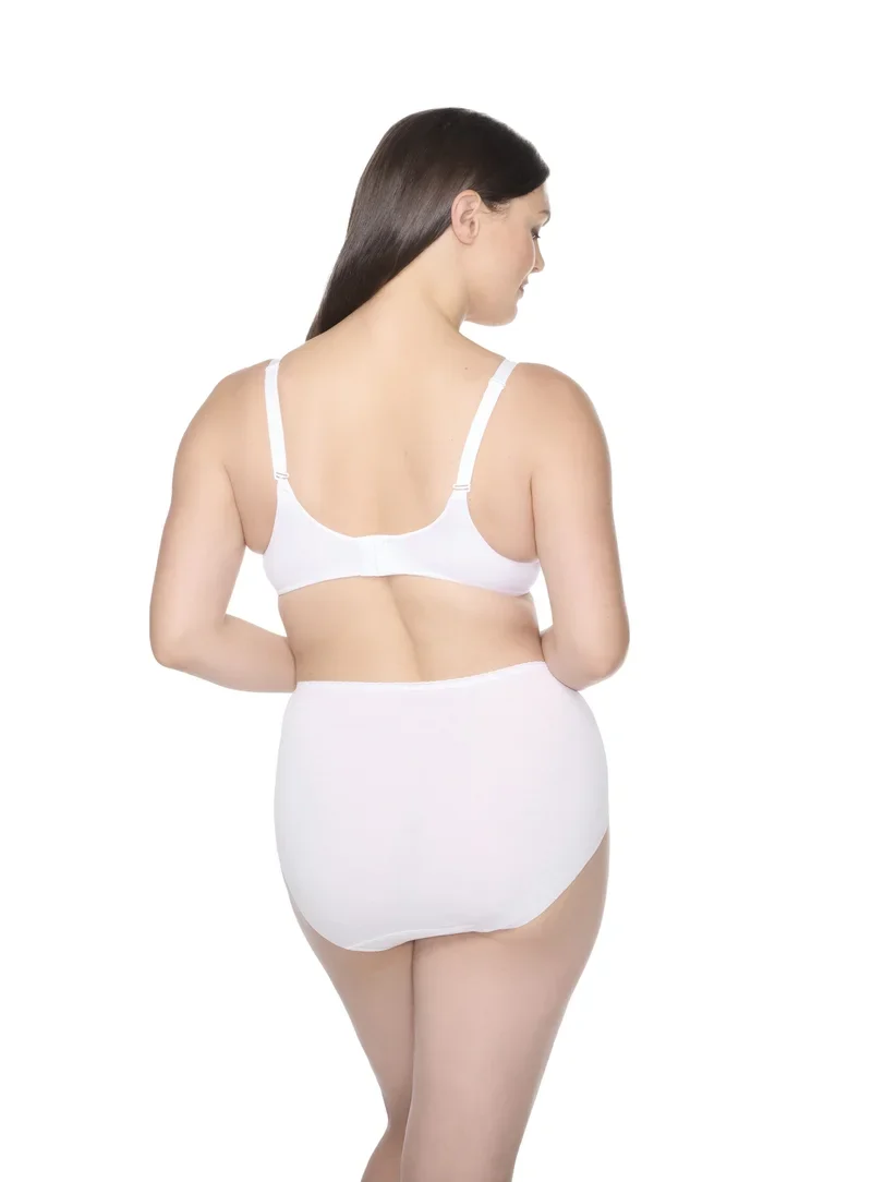 Naomi & Nicole Shapewear - Baumwolle mit Spitzenslip Weiß