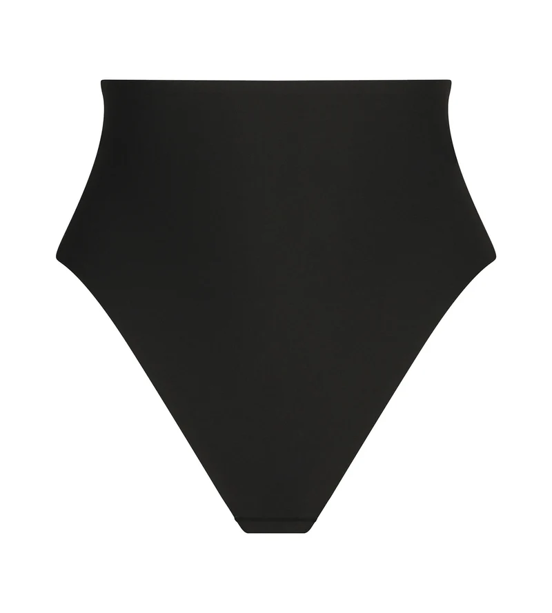 Schwarzer nahtloser Shaping-String für Damen mit hohem Bund – DIM Silhouette Invisible