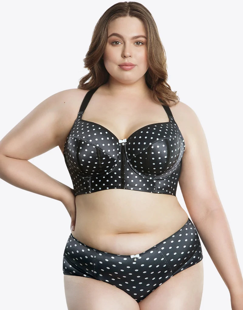 Parfait Charlotte Longline Bra Black Dot