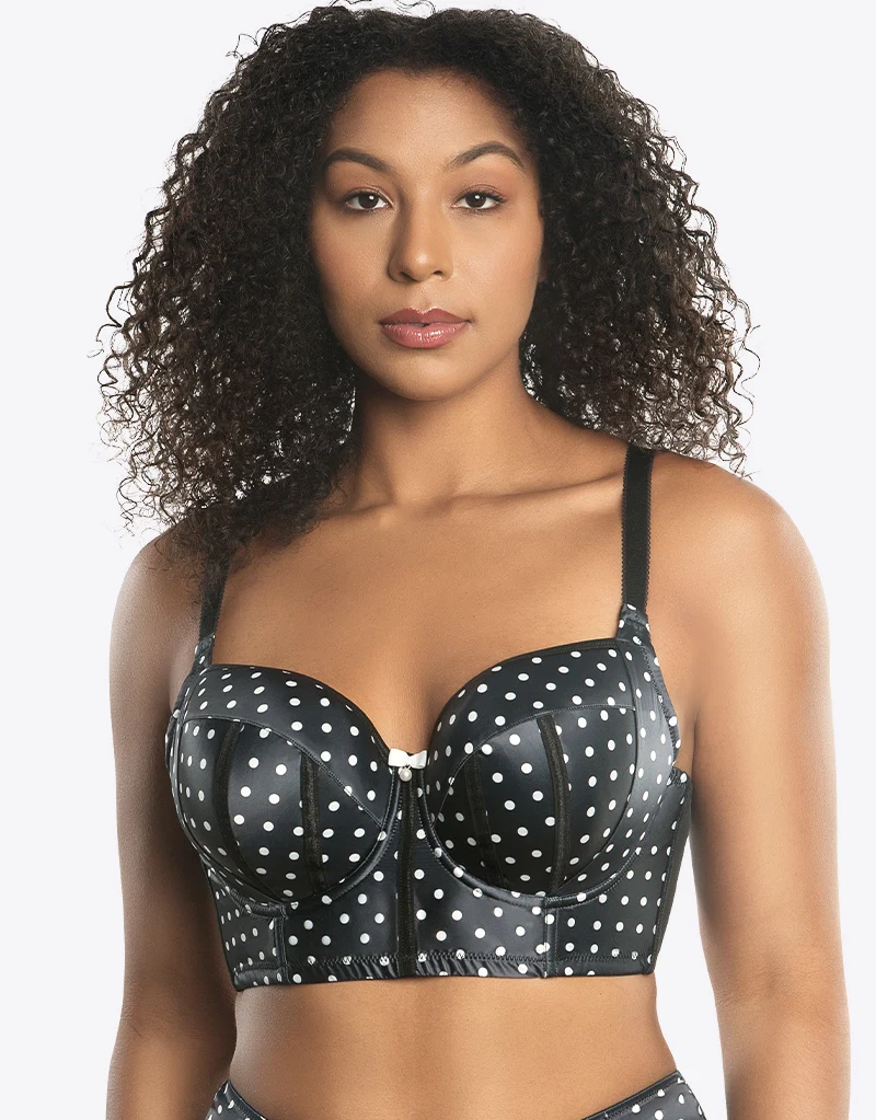 Parfait Charlotte Longline Bra Black Dot