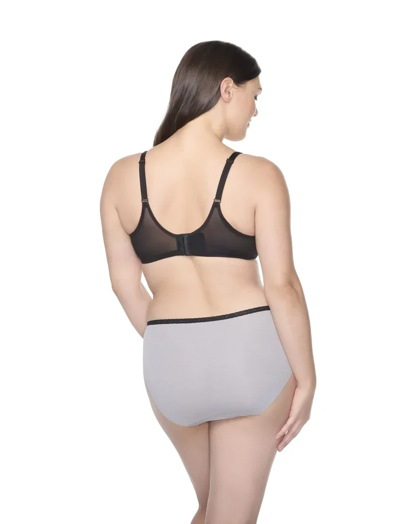 Naomi & Nicole Shapewear - Baumwolle mit Spitze Hipster Ultimate Grey