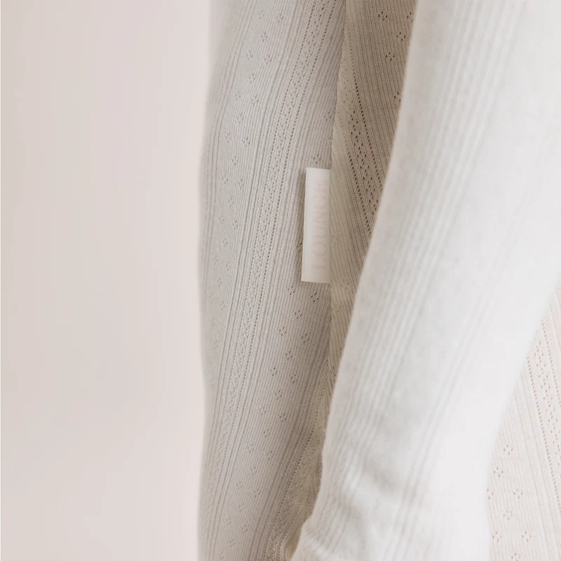 Pointelle Romper - Cream