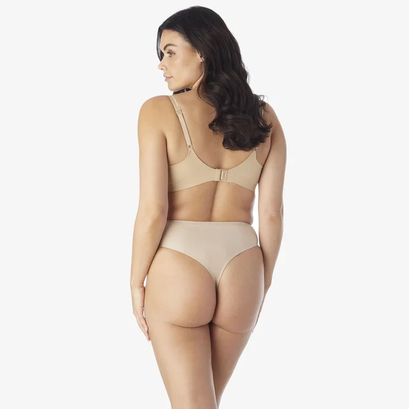 Naomi & Nicole Shapewear - Unbelievable Comfort Leicht formender 2er-Pack Tangas Schwarz & Warmes Beige