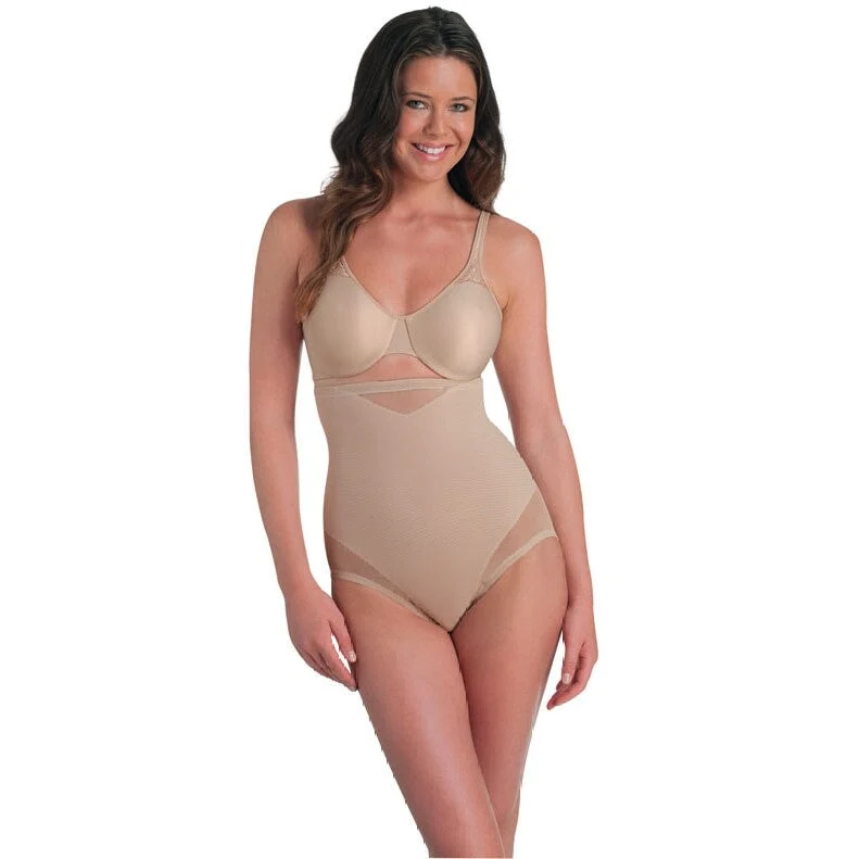 Miraclesuit Shapewear – Sexy, transparenter Slip mit hoher Taille, warmes Beige