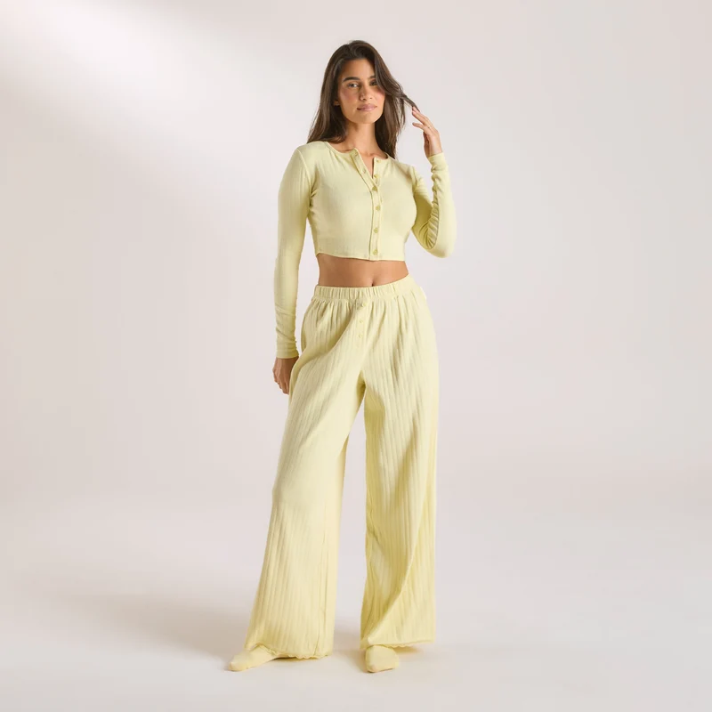 Pointelle Cardigan - Buttercup Yellow