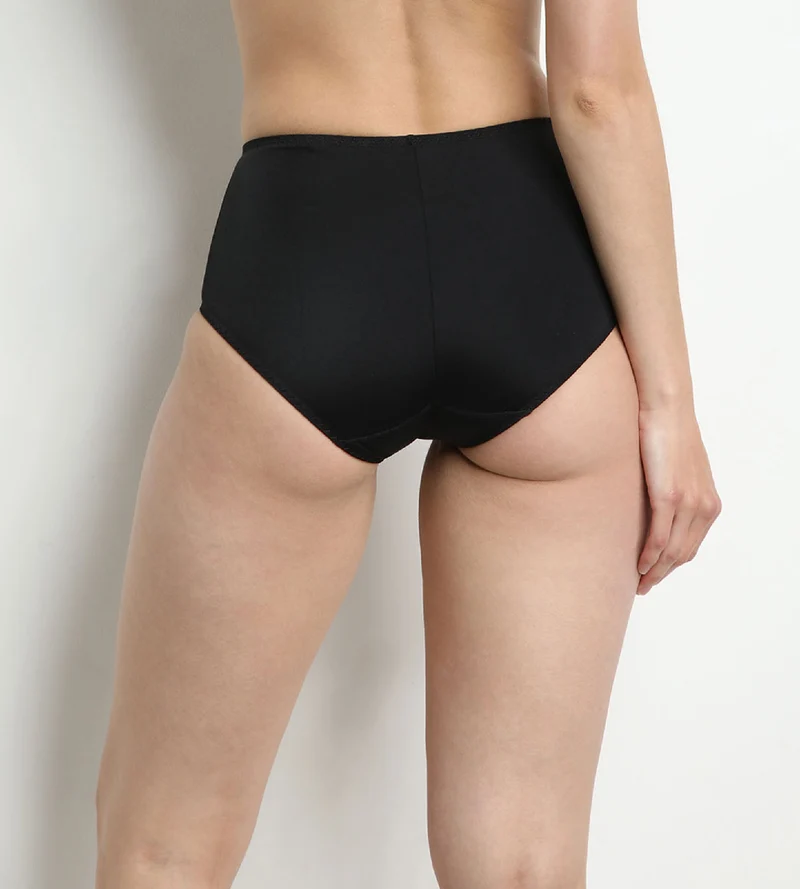 Schwarzer Damen-Slip Bauch-weg mit hohem Bund – DIM Silhouette Essentiel