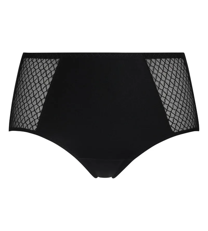 Schwarzer Damen-Slip Bauch-weg mit hohem Bund – DIM Silhouette Essentiel