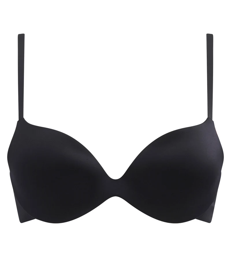 Schwarzer Push-up-BH aus Mikrofaser - Comfort Collection