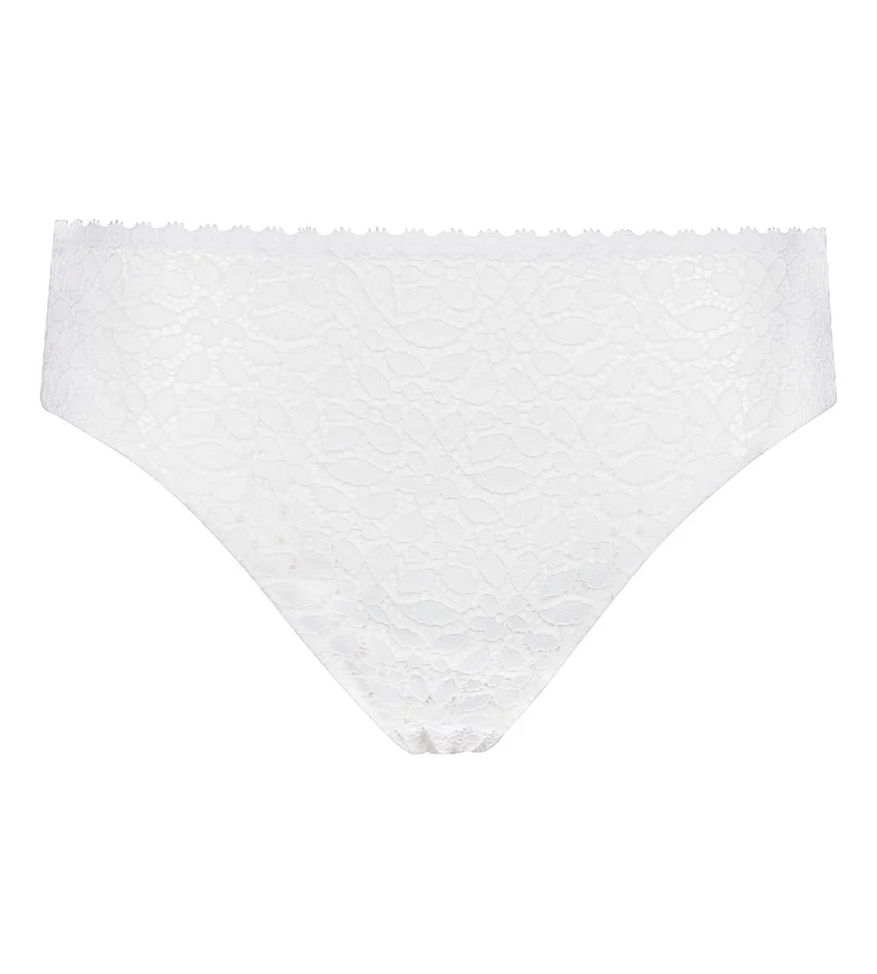 Weißer Slip aus floraler Spitze - Daily Dentelle