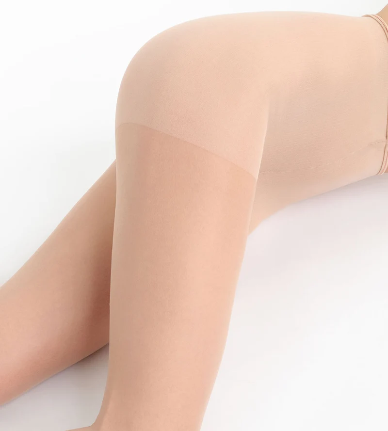 Transparente Strumpfhose 15D mit Nude-Effekt in Elfenbein - DIM Sublim