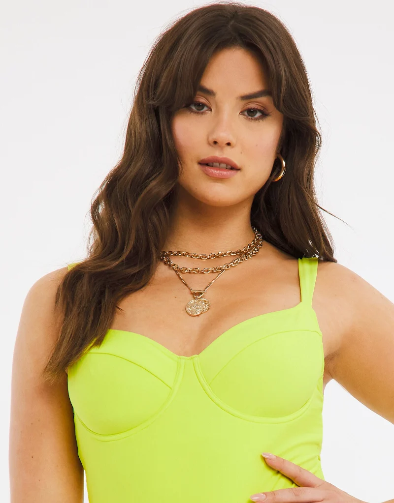 Figleaves Rene Swimsuit Lime
