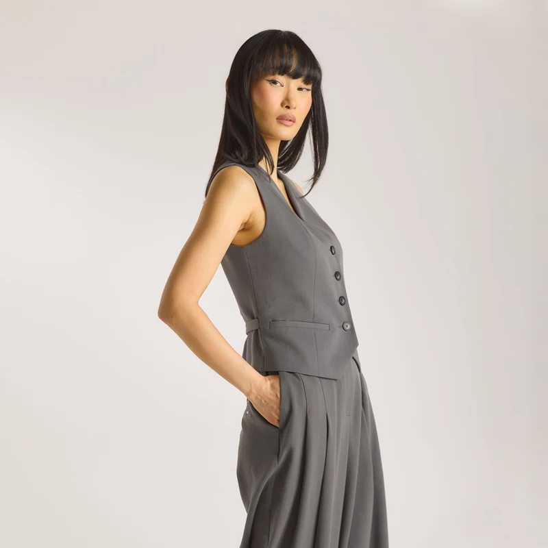 Tailored Waistcoat - Charcoal