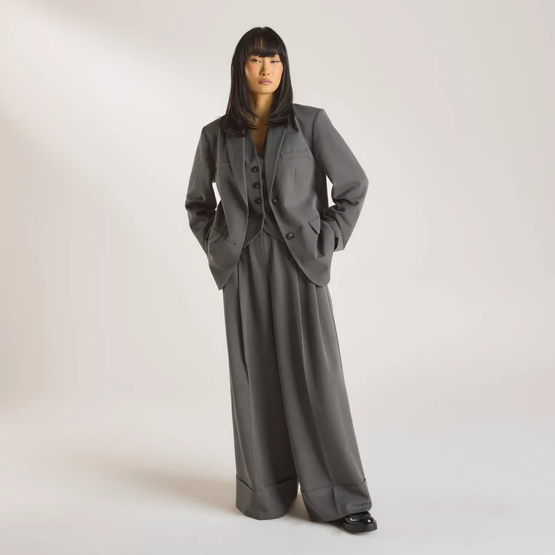 Oversized Blazer - Charcoal