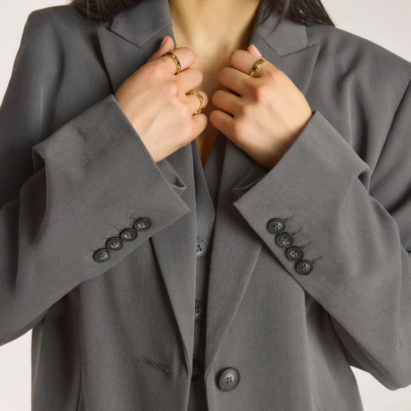 Oversized Blazer - Charcoal