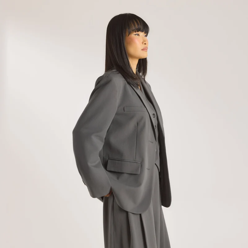 Oversized Blazer - Charcoal