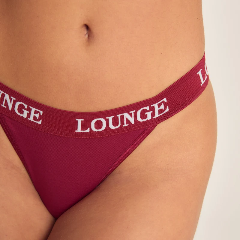 Bamboo Triangle Thong - Burgundy