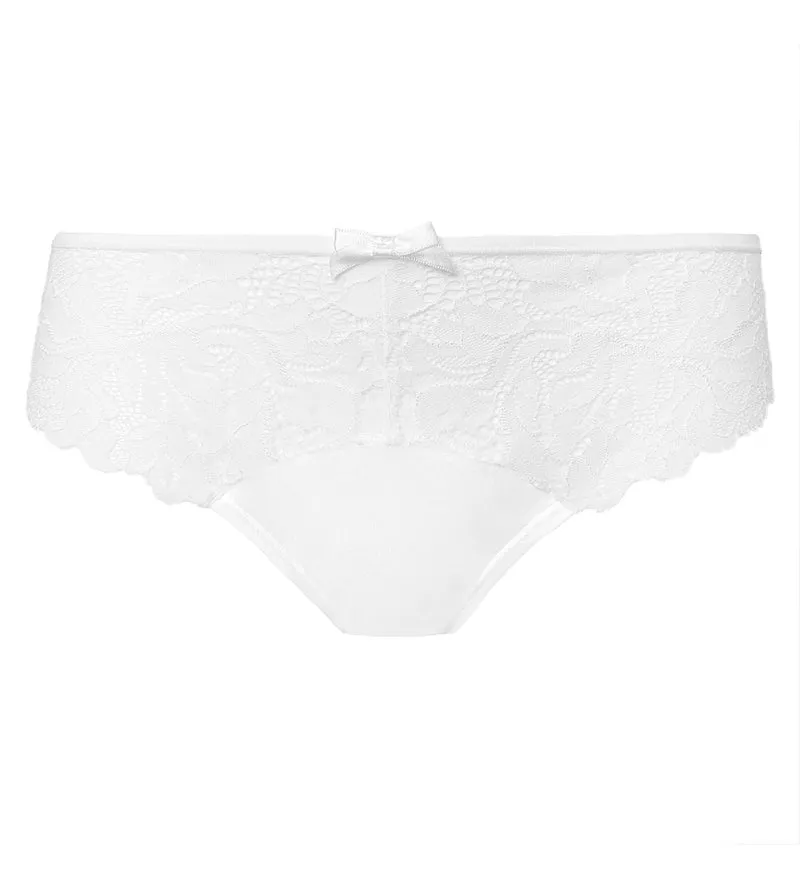 Weißer Brazilian aus Mikrofaser und Spitze - Generous Essentiel