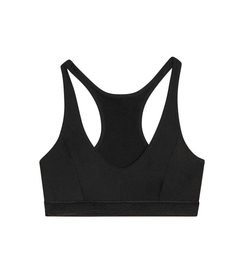 Schwarzer Mädchen-Sport-BH aus Mikrofaser - DIM Micro