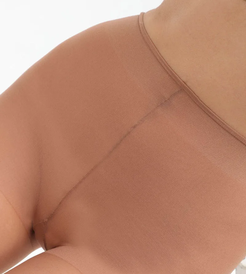 Transparente Strumpfhose 15D mit Nude-Effekt in Tan - DIM Sublim