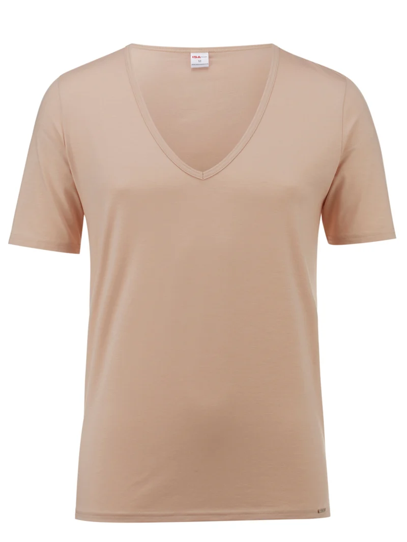 Shirt MICROMODAL kurzarm, mit tiefem V-Neck