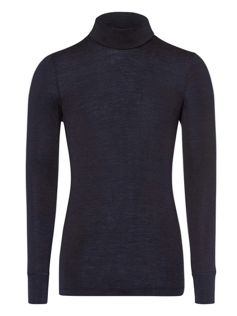 Rollkragen-Shirt WOOLEN SILK