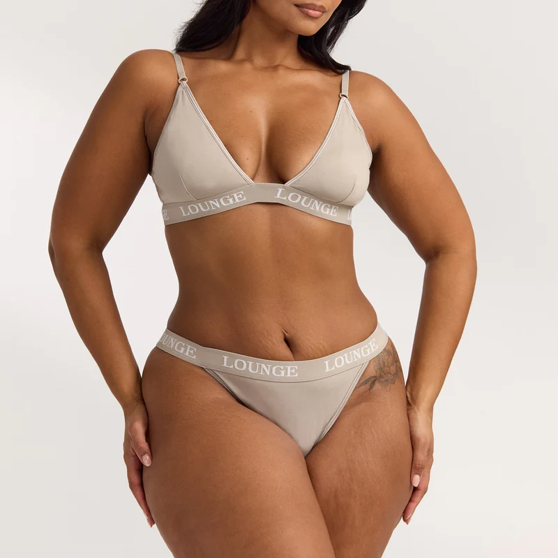 Bamboo Triangle Bra - Oat