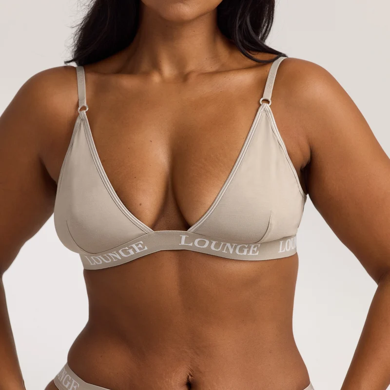 Bamboo Triangle Bra - Oat