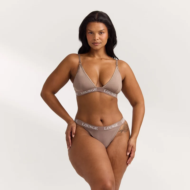 Bamboo Triangle Bra - Coffee