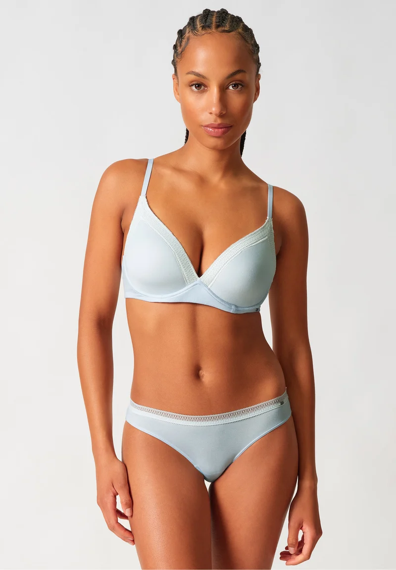 Natural Beauty Padded triangle bra | ice water 086920-08A167