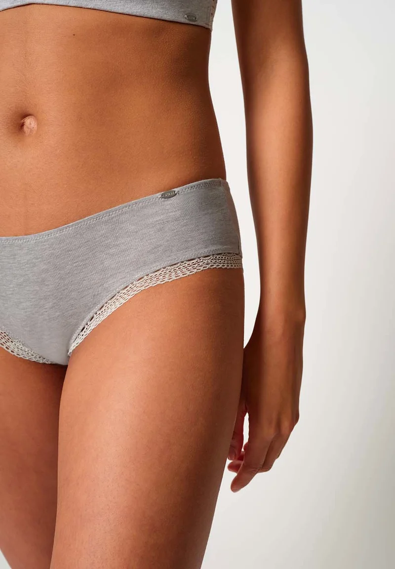 Classicotton Cheeky panty 2 pack | grey melange 081995-08S950