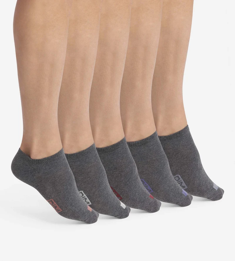 5er-Pack Socken aus grauer Baumwolle – EcoDIM