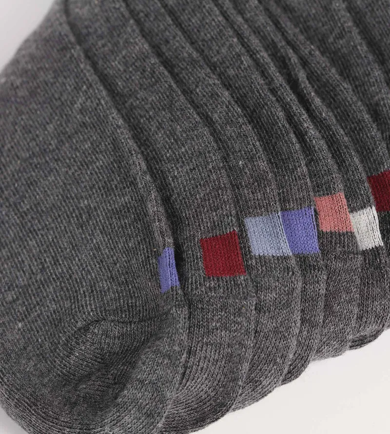 5er-Pack Socken aus grauer Baumwolle – EcoDIM