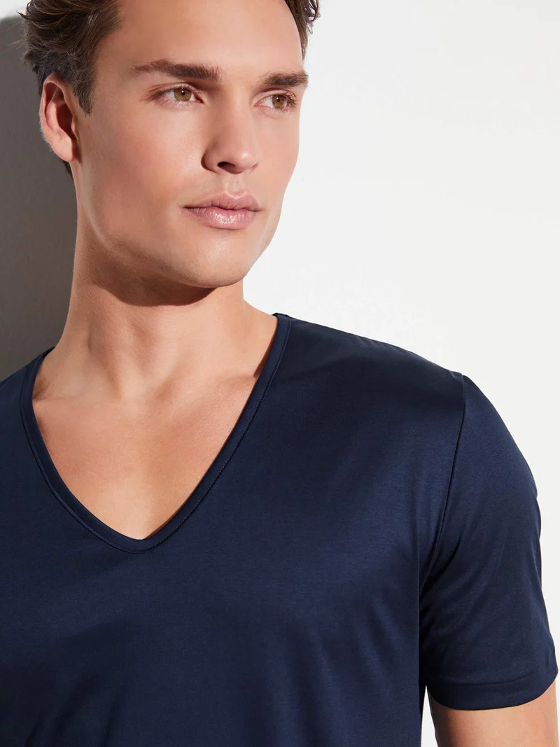 T-Shirt, kurzarm, V-Neck, 286 SEA ISLAND