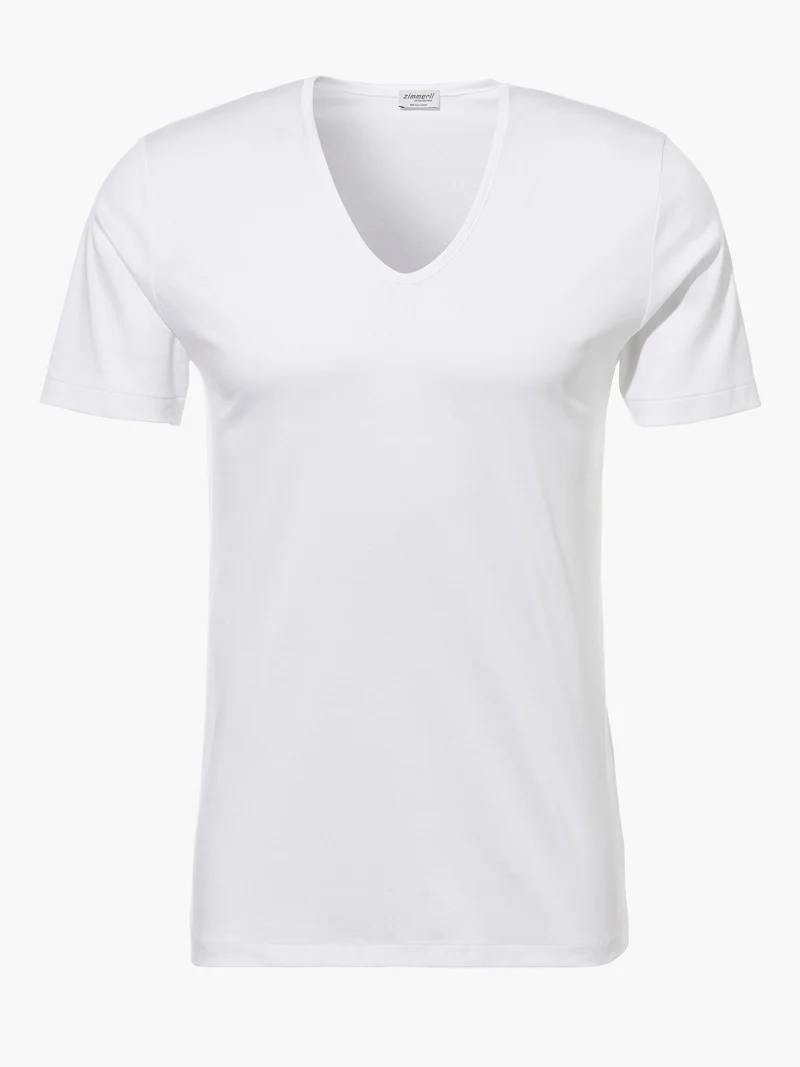 T-Shirt, kurzarm, V-Neck, 286 SEA ISLAND