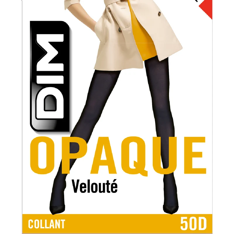 Rote blickdichte Veloursstrumpfhose 50D - DIM Style