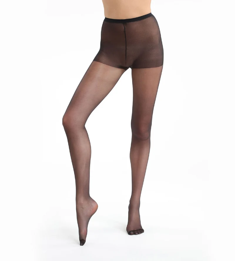 Schwarze transparente Strumpfhose mit glänzendem Finish 15D - Sublim Voile Brillant