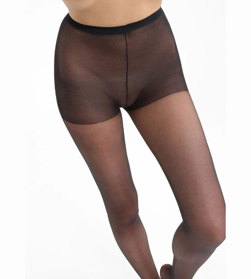 Schwarze transparente Strumpfhose mit glänzendem Finish 15D - Sublim Voile Brillant