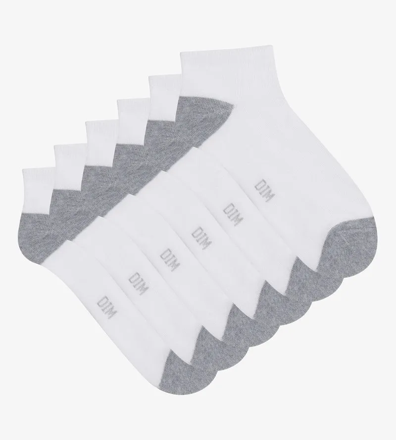 3er-Pack weiße/graue Socken aus Baumwolle – EcoDIM Sport