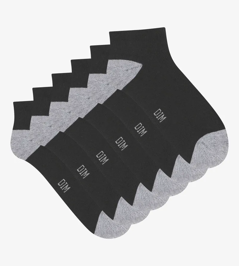 3er–Pack schwarze/graue Socken aus Baumwolle – EcoDIM Sport